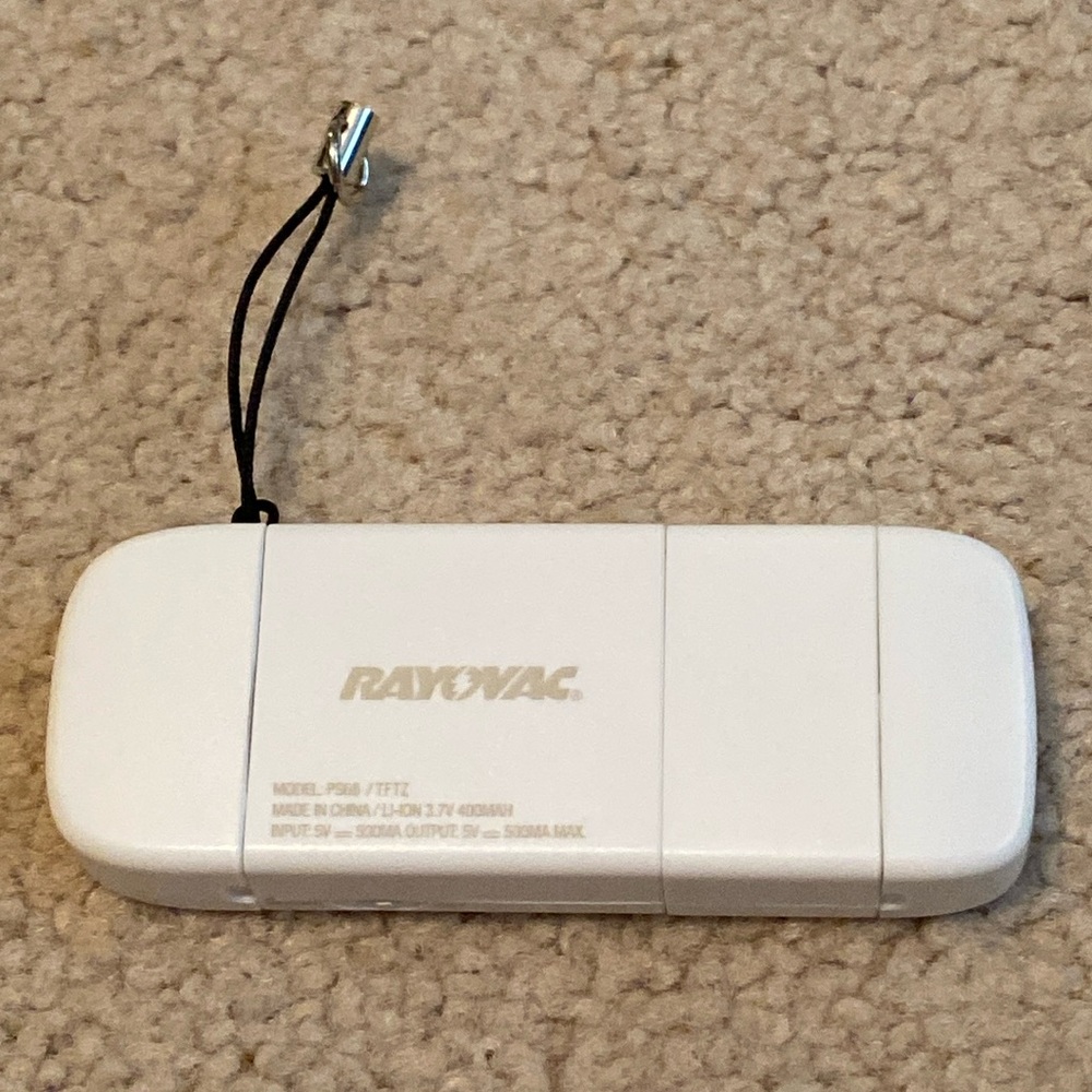 Rayovac portable charger/adapter free with any purchase